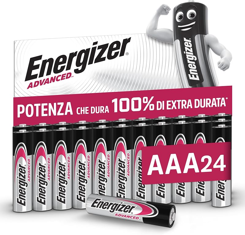 Advanced - Pile AAA (Confezione da 24) - Batterie Alcaline 1,5 V