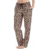 PajamaMania Women's Plush Fleece Pajama Pants with Pockets