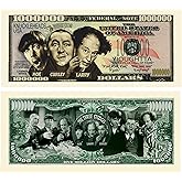 American Art Classics Pack of 50 - Three Stooges (3 Stooges) Million Dollar Bill - Limited Edition - Best for Collecting, Full Color, Real Money Size. Makes A Great Gift.