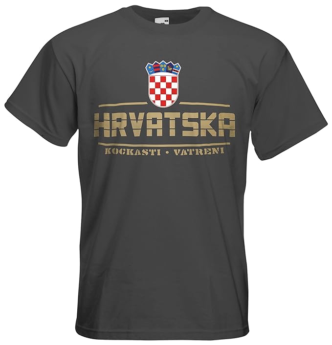 Kroatien Hrvatska Fanshirt T-Shirt Länder-Shirt im modernen Look