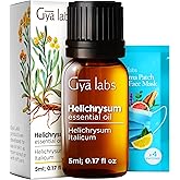 Gya Labs Helichrysum Essential Oil - 0.17 Fl Oz - for Hair, Skin, Diffuser, Aromatherapy & DIY Candle Making Scent