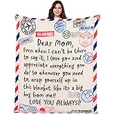 Joiedomi Gifts for Mom Blanket Birthday Gift from Daughter Son Soft Flannel Throw Blanket Presents for Mother's Day Valentines Day Christmas 50" x 60" Ivory White