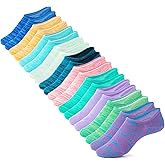 IDEGG No Show Socks Women 10 Pairs Low Cut Anti-Slid Novelty Athletic Casual Invisible Liner Socks