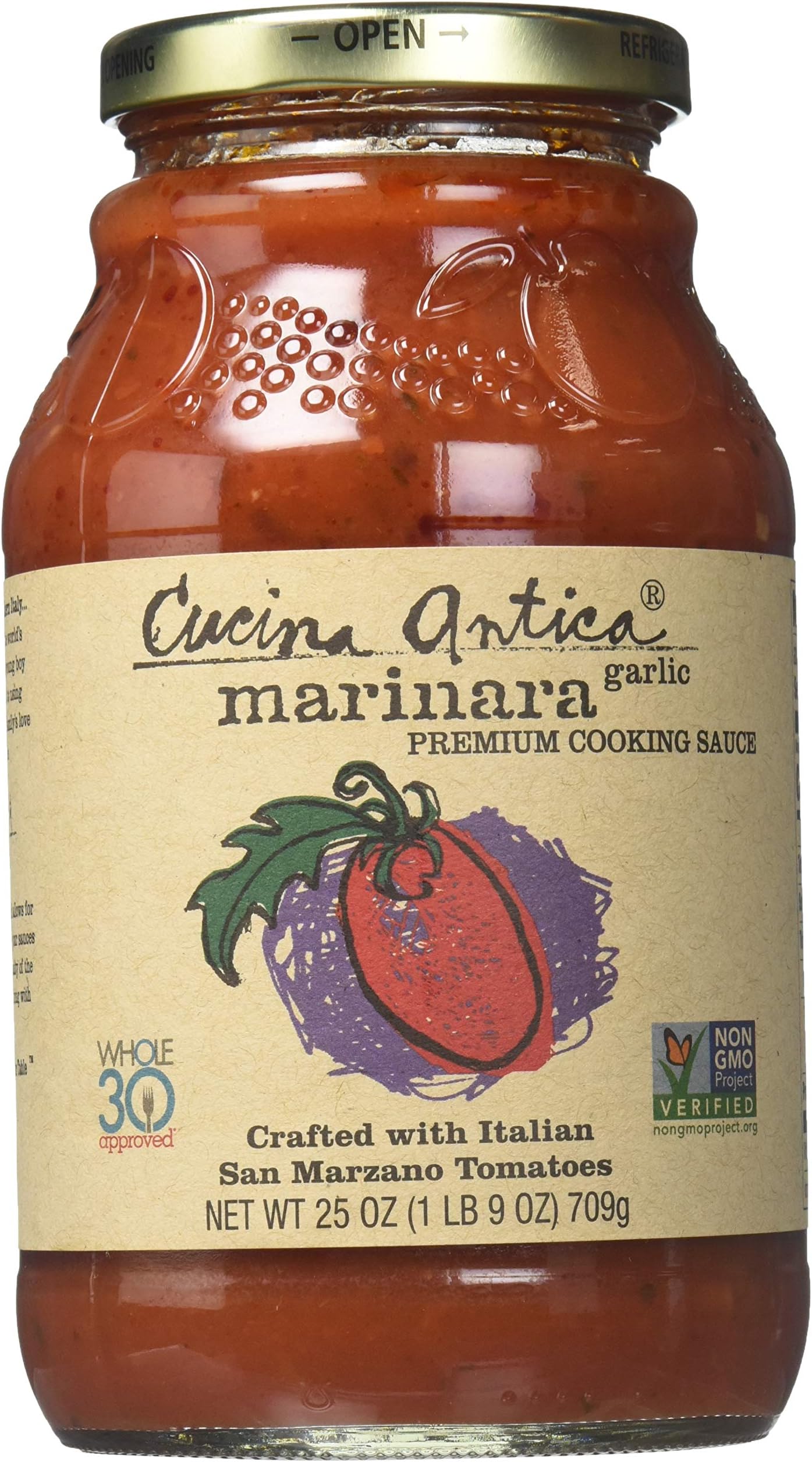 Cucina Antica Garlic Marinara, 25 Ounce