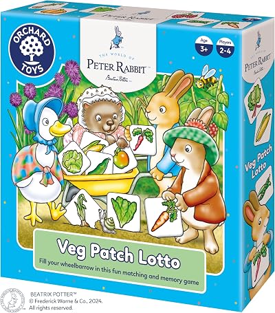 Orchard Toys Peter Rabbit Veg Patch Lotto Game Official Beatrix Potter