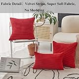 Home Brilliant Red Velvet Cushion Covers 50x50 cm Pack of 2 view 6