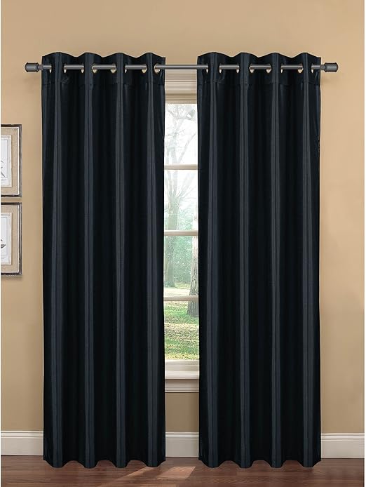 Amazon Com Bella Luna Becca Faux Silk Room Darkening Extra Wide