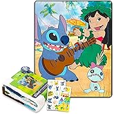 Disney Stitch Fleece Blanket Bundle for Kids Kids and Teens Soft Throw, Stickers, and More for Boys and Girls Lilo and Stitch Throw Blanket Size 40" x 50"