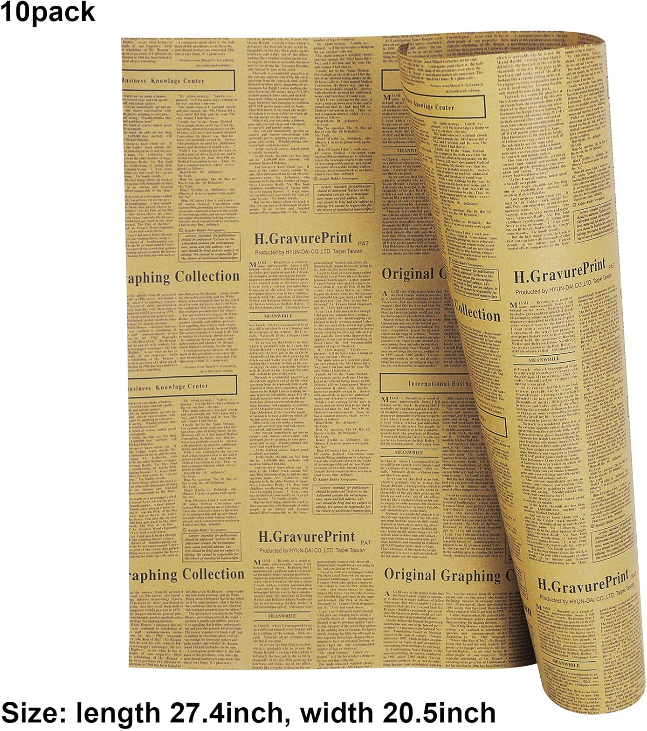 Amazon 包装紙 ラッピング 10枚 新聞紙風 お花 包み紙 英字柄 包装用紙 贈り物 梱包材 ラッピングペーパー 花束 クラフト ギフト包装 包み紙 レトロ 母の日 記念日 プレゼント ラッピング材 インテリア 写真の背景 花屋さん 雑貨屋 自宅 70 50 黒色 ラッピング