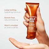 CLARINS Self Tanning Milky Lotion Face Body Natural Glow Hydrating Buildable Tan view 4