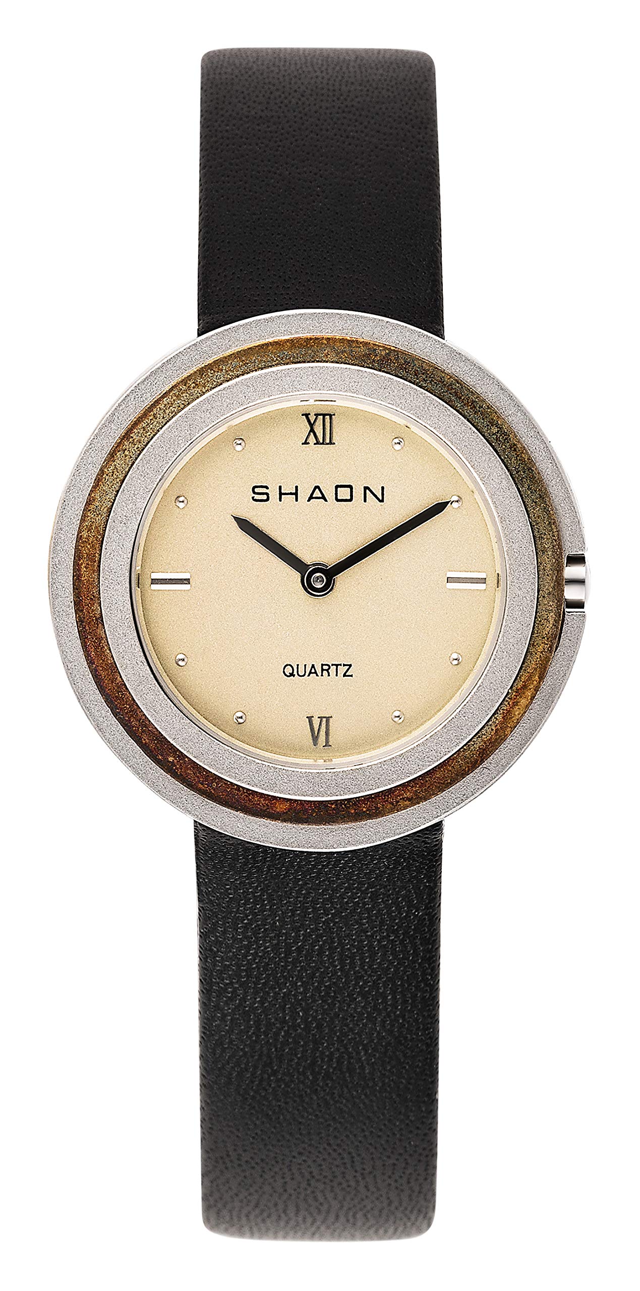 SHAON Men Analog Quartz Watch with Leather Strap 36-6014-24