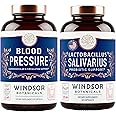 WINDSOR BOTANICALS Blood Pressure Support and Lactobacillus Salivarius Probiotic Immune and Heart Support Bundle