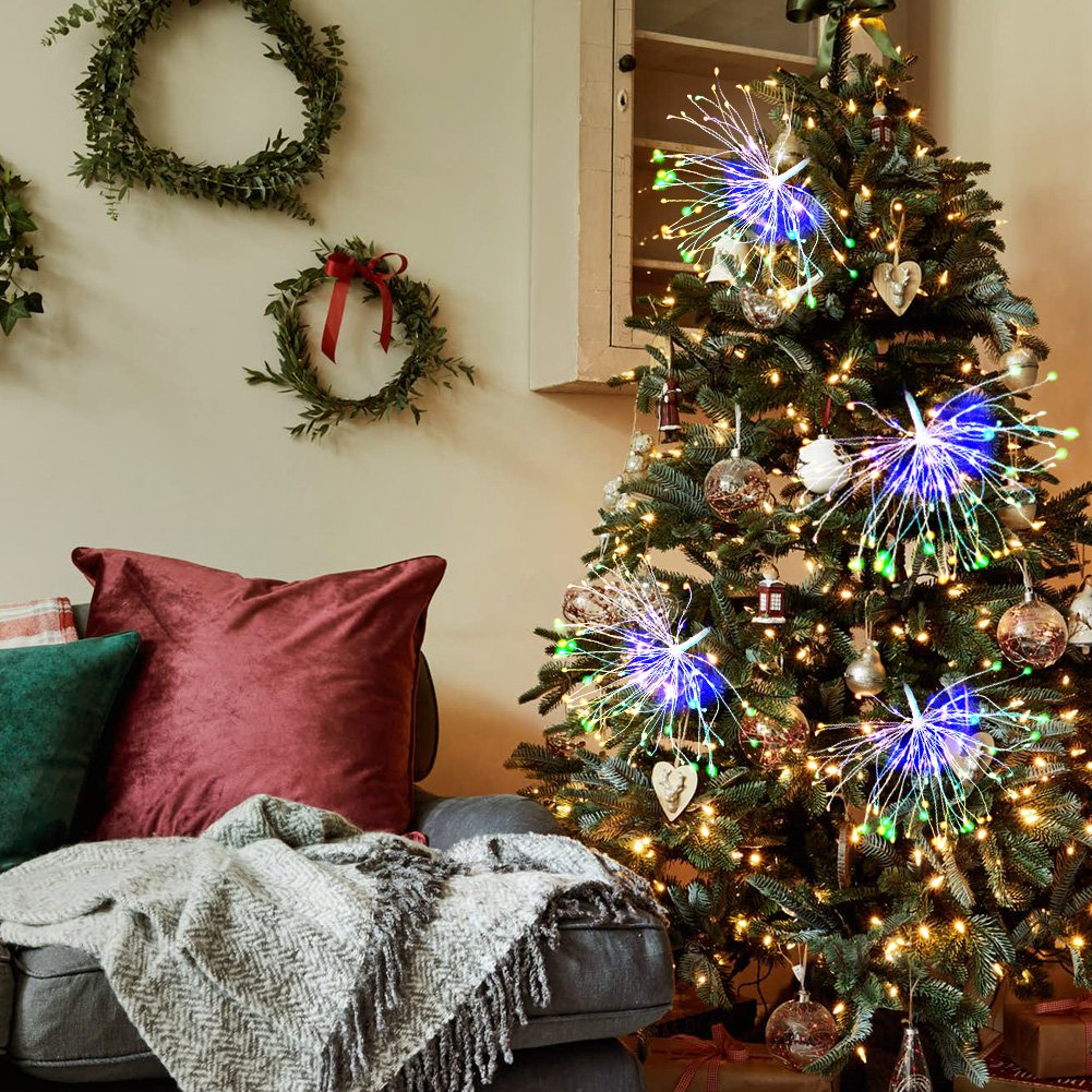 Battery Operated String Lights- 100 LED Fairy Lights with Remote and Timer (8 Modes, Dimmable, IP65 Waterproof, RGB Color Changing ) for Bedroom Patio Indoor Party Garden Outdoor