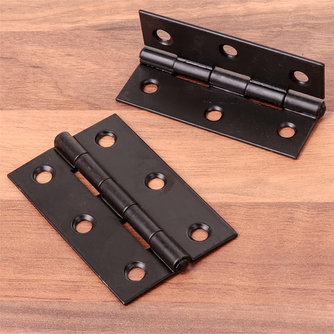 Pair Of Black Steel 1838 Butt Hinges 75mm/3" Heavy Duty Door