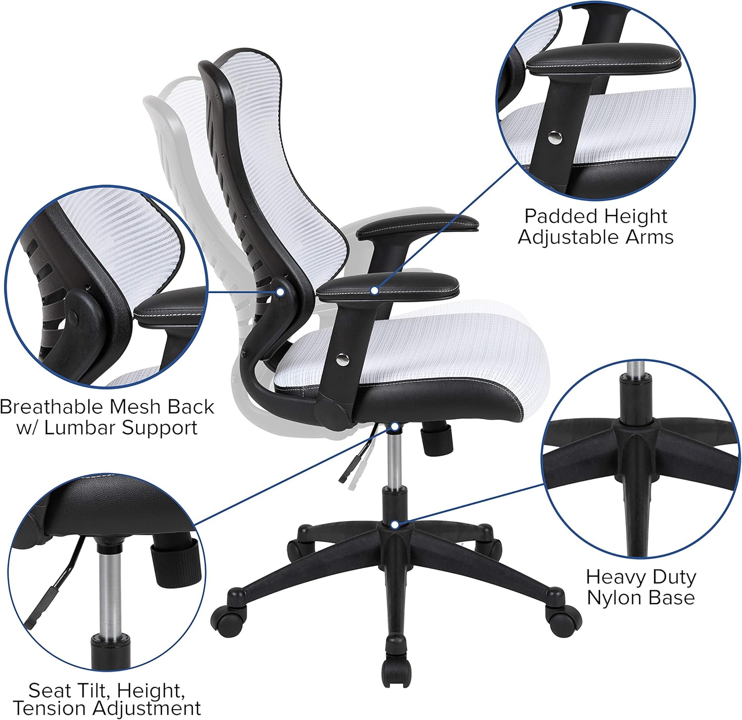 Home Office Furniture BIFMA Certified Flash Furniture High Back