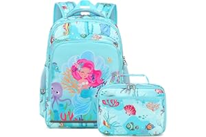 LEDAOU Kids School Backpack with Lunch Box for Boys Girls Bookbag School Bag Preschool Kindergarten Toddler Backpack …