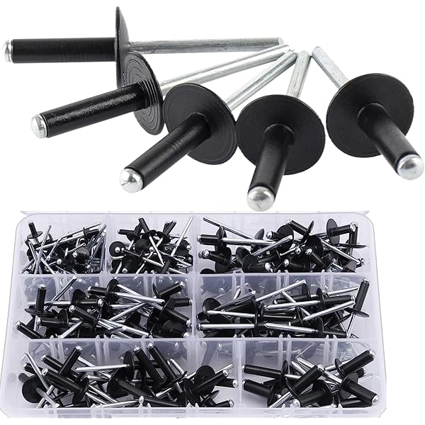 3.2 X 10mm Blind Rivet Pan Head Plain In Black Aluminium With Steel Mandrel - DIN 7337 - Westfield Fasteners Ltd - Foto 6