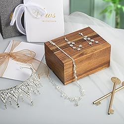 DRASTAR Keepsake Box, Acacia Wood Memory Box with