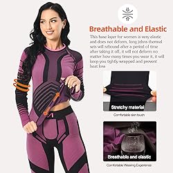MEETWEE Thermal Underwear for Women, Long Johns Ski