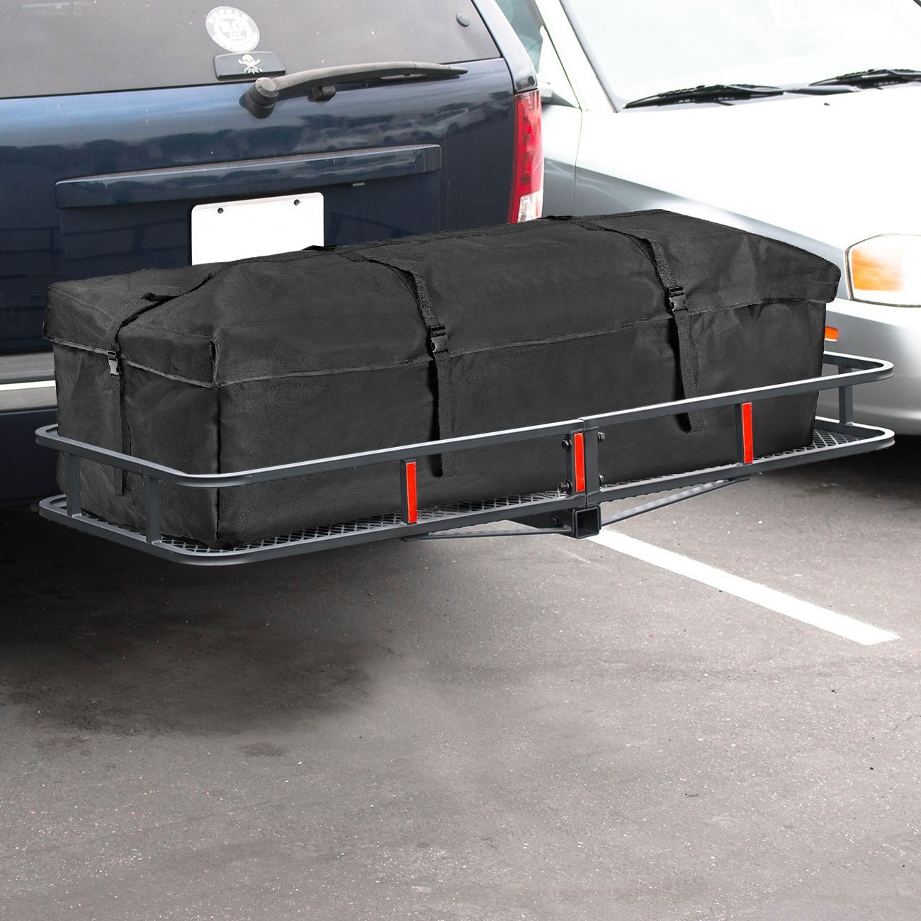 ARKSEN 60" x 25" inch Cargo Hauler Carrier Hitch Mounted Luggage Basket