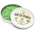The Sugar Lab Hemp Leaf Sprinkles - Edible Marijuana Party Decorations - CBD & THC Free - Cake Decor & Ice Cream Topping - For 420 Cupcakes - Pot Leaf Sugar Sprinkles - 2oz - Sold in a Bud Tin