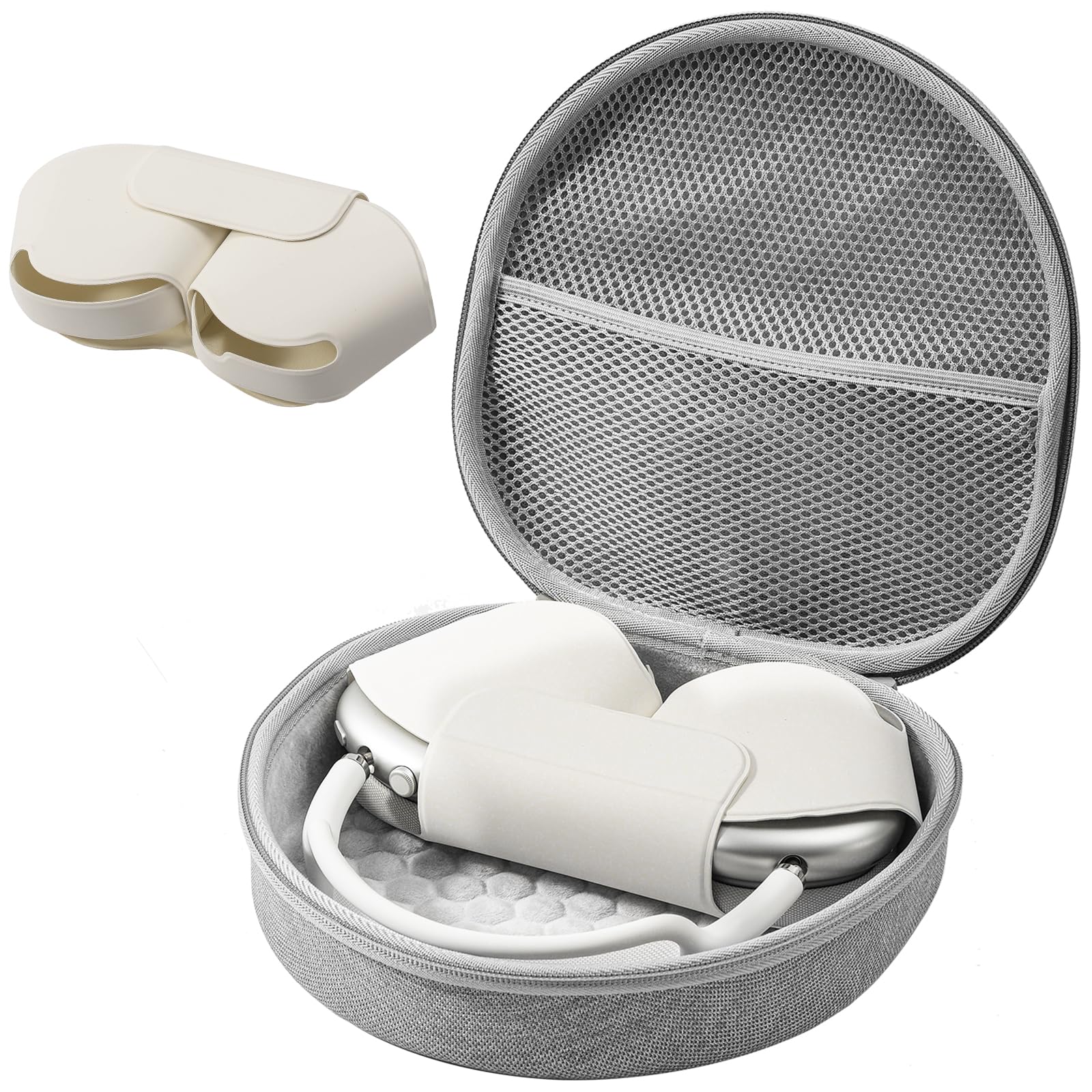 ProCase Hard Carrying Smart Case for New AirPods Max, Headphone Travel Case with Sleep Mode Cover & Mesh Pocket, AirPods Max Protective Portable Shell Storage Bag -Grey — image 1