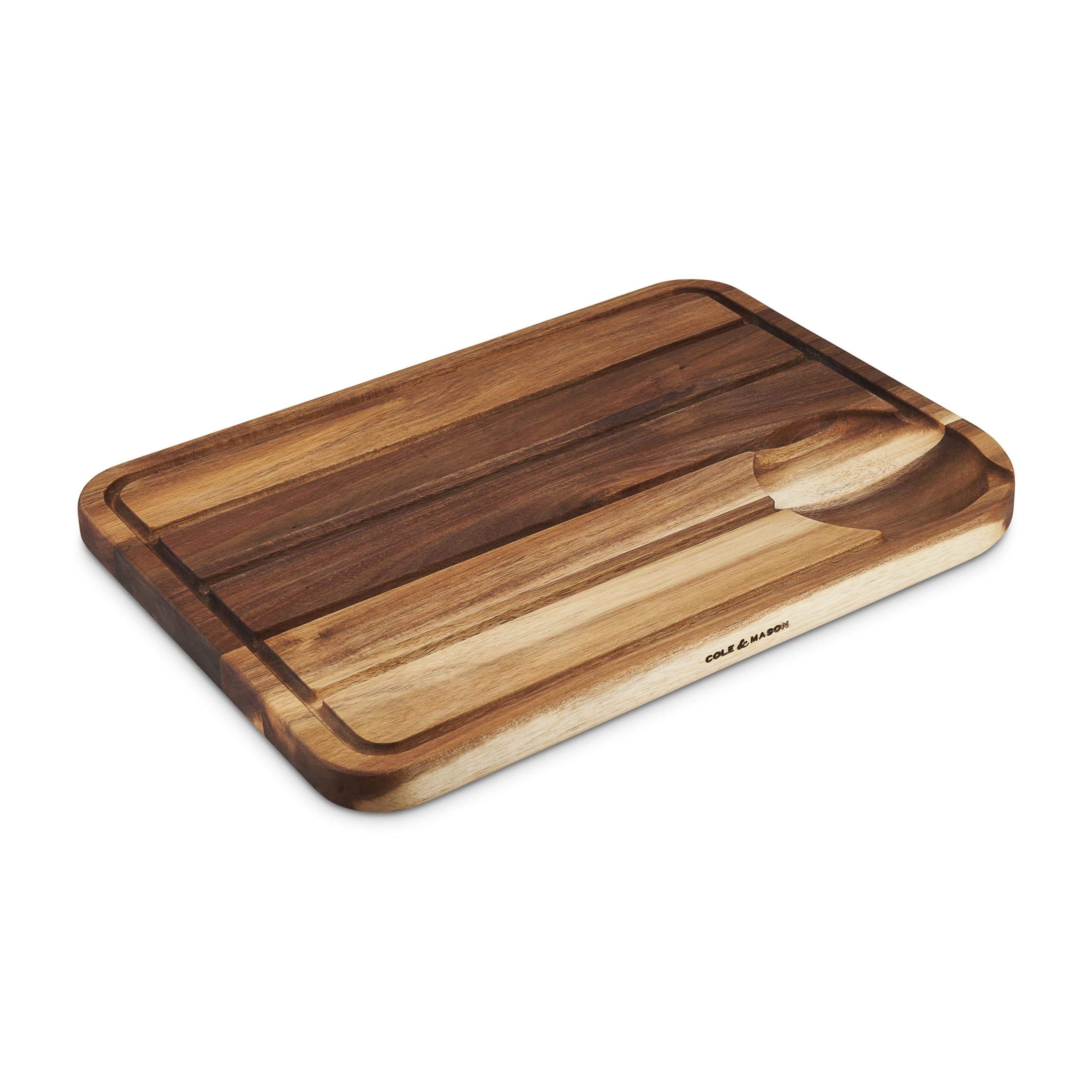 Cole & Mason Berden Carving Board, Meat Chopping Board/Cutting Board with Juice Groove, Acacia Wood, (L) 467 mm x (W) 347 mm x (D) 29 mm, Not Suitable for The Dishwasher