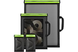 LJLIUDU 4 Pack Faraday Bags,Faraday Bag for Car Key & Phones & Tablets & Laptops,Faraday Key Fob Protector with Green Reflective Strip for Anti-Theft,Anti-Tracking, Fireproof & Waterproof RFID Signal Blocking