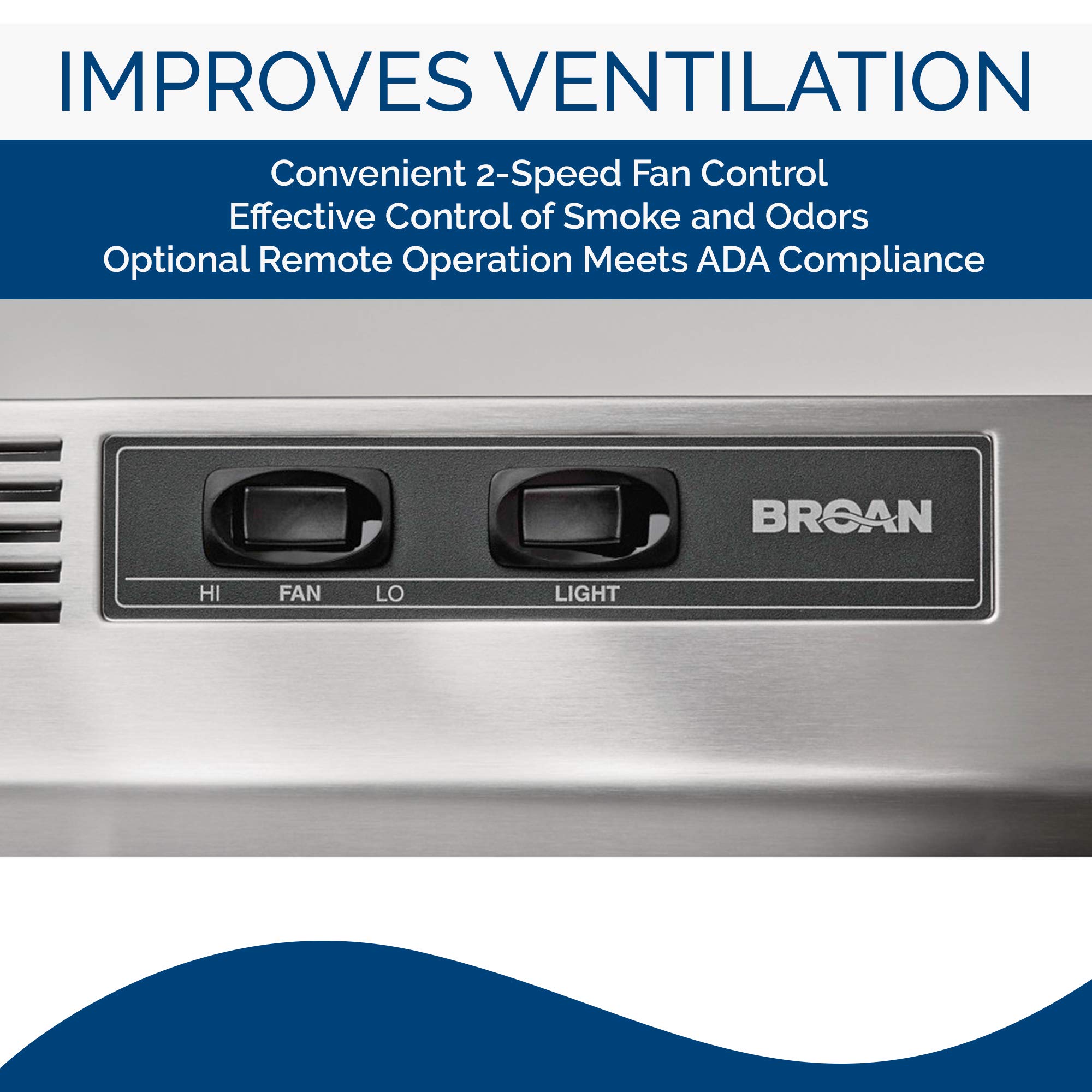 BroanNuTone 413004 Stainless Steel Ductless Range Hood Insert with