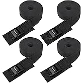 Ayaport Lashing Straps Car Roof Rack Straps Cam Buckle Tie Down Strap for Kayak, SUP, Canoe, Surfboard Packing Black 4 Pack