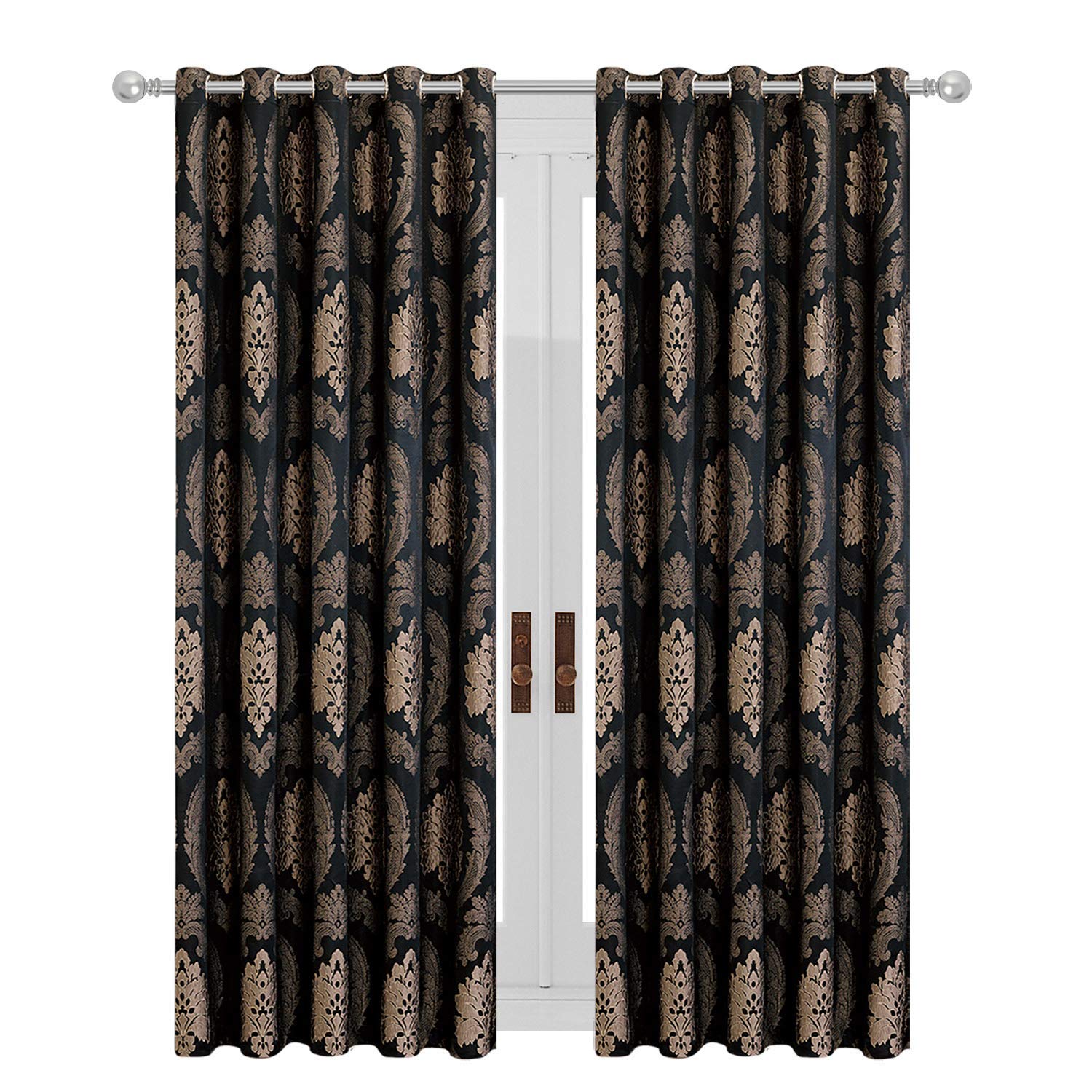 Ir Luxury Window Treatment Jacquard Ring Tape Top Curtains For