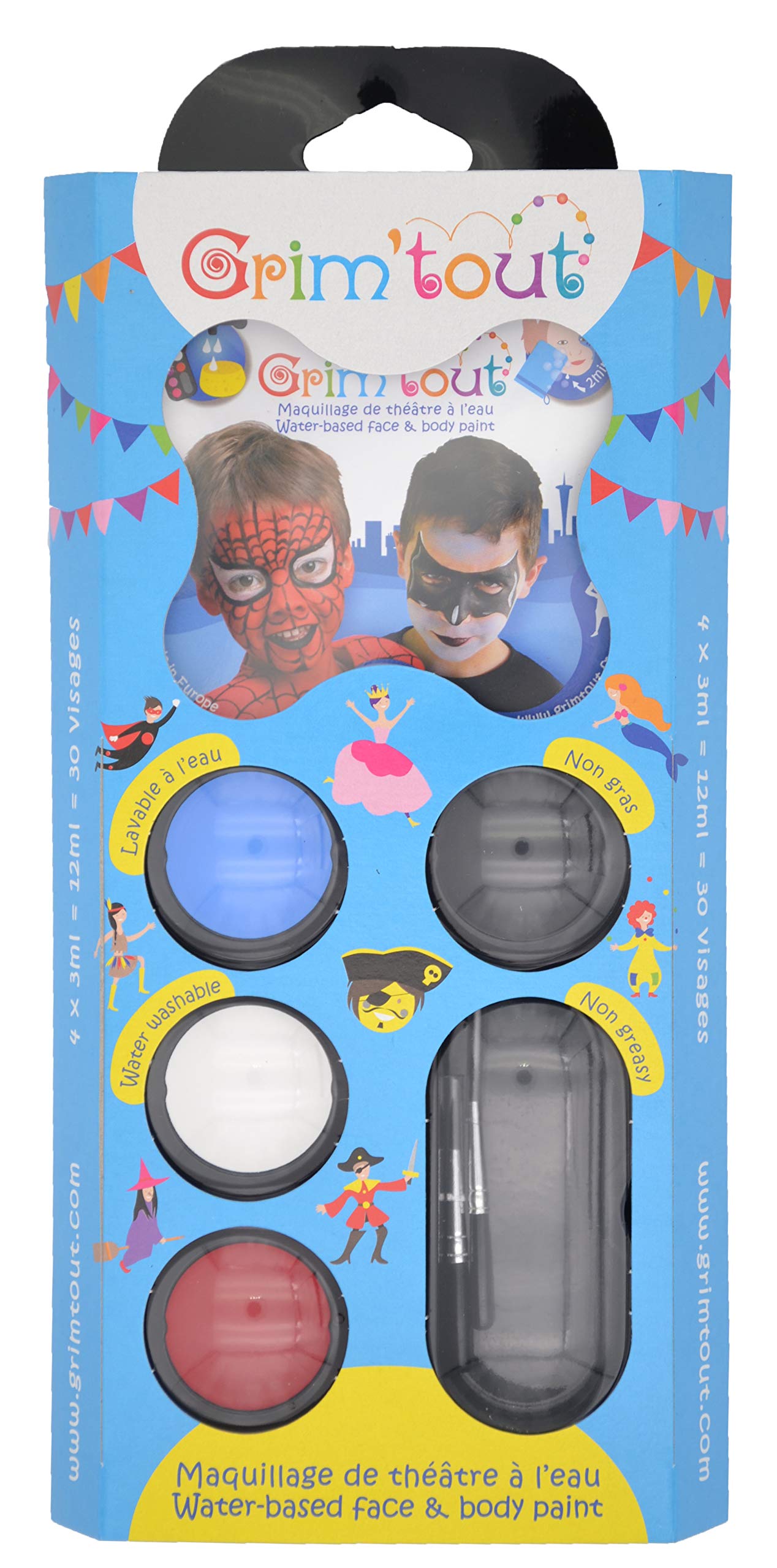 Grim'tout- GT41223 Super Hero Complete Set, 4 Colours