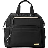 Skip Hop Diaper Bag Backpack: Mainframe Large Capacity Wide Open Structure with Changing Pad & Stroller Attachement, Black wi