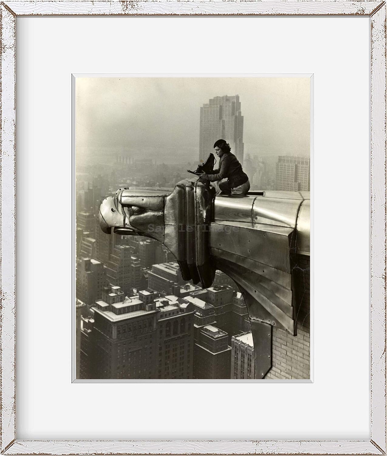 Photographs - INFINITE PHOTOGRAPHS Photo: Margaret Bourke-White ATOP The Chrysler Building, New York, NY, c1932, Gargoyle