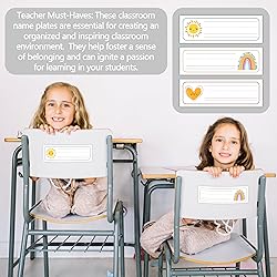 30 Name Tags for Classroom Cubbies, 3x9 in Rainbow