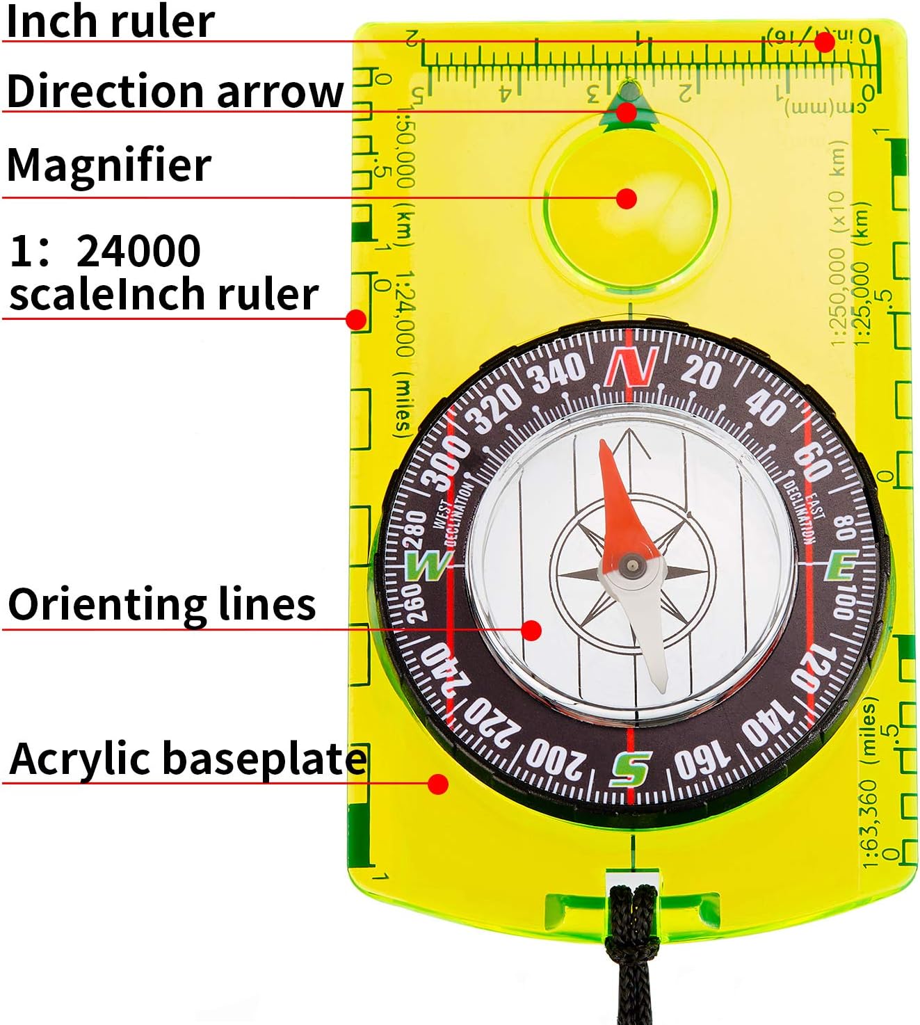 Amazon Com to 9 Pieces Orienteering Compass Hiking Backpacking Camping Compass Map Reading Outdoor Waterproof Compass For Boy Scout Kids Women Map Ruler Compass Sports Outdoors