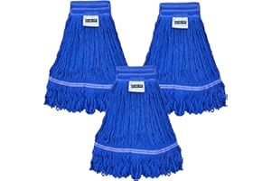 KLHB-YF 21 oz Looped End Commercial Mop Head - Heavy Duty Replacement Mop Heads for Floor Cleaning, Industrial & Commercial U