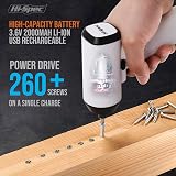 Hi-Spec 34pc White 3.6V Rechargeable Electric Screwdriver USB Charge view 3