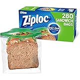 Ziploc Sandwich and Snack Bags for On the Go Freshness, Grip 'n Seal Technology for Easier Grip, Open, and Close, 280 Count