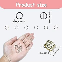 YAKA 12000Pcs 3mm1Box 6 Colors Open Jump Ring,Ring