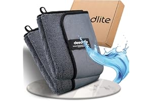 Deedlite Shiny Bath Wipes Shower Cleaning Cloths, Premium Car Drying Towel | Ultra Absorbent Twisted-Loop Design| Microfiber Towel for Car, Shower Cabin, Household