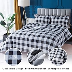 Andency Black Gray White Comforter Set Full