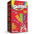 Skittles Singles To Go Variety Pack, Watertok Powdered Drink Mix, Zero Sugar, Low Calorie, Includes 4 Flavors, 1 Box (20 Single Servings) (Fruity)