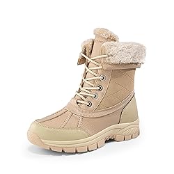 DREAM PAIRS Snow Boots for Women Waterproof Mid