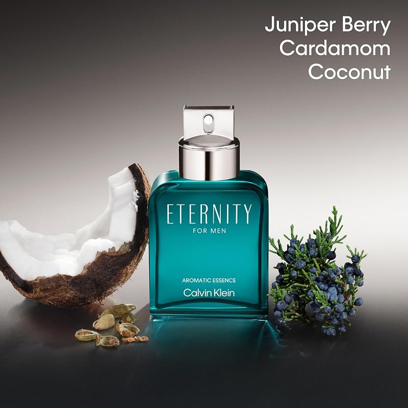 Eternity Aromatic Essence masculina | Perfume de hombre con notas de cardamomo y extracto de Bayas de Enebro | Larga duración | 100 ml