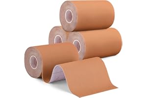 GSDOTZAP 4 Rolls Kinesiology Tape, 4in x 5.5yd Extra Wide Breathable Muscle Support Adhesive Sport Tape for Knee Pain Relief, Latex Free Cotton Elastic Uncut Strips for Joints, Back, Ankle, Shoulder, Wrist