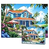 500 Pieces Jigsaw Puzzle for Adults Beach Villa