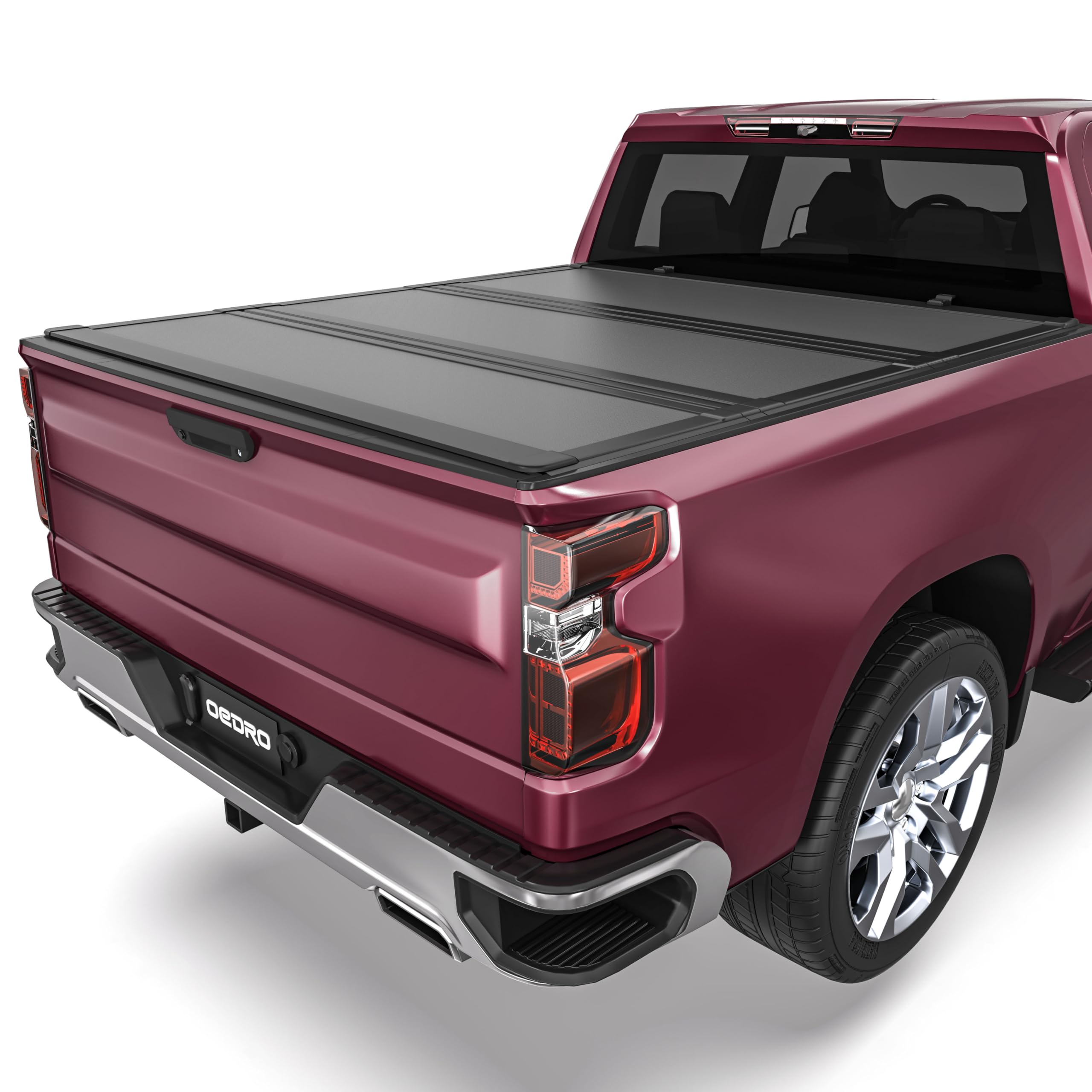 Photo 1 of OEDRO Low-Profile Hard Tri-Fold Tonneau Cover Compatible with Chevy Silverado/GMC Sierra 1500 New Body Style 2019-2026 5.8ft Bed w/o Multi-Flex Tailgate, One-Handed Quick Release, Drainage Design
