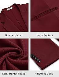 COOFANDY Mens Suit Blazer Classic Fit Casual