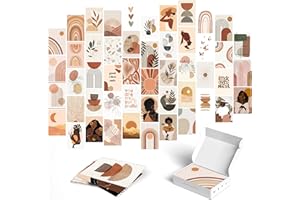 Y2K BOO Boho Wall Collage Kit - 50 Boho Pictures for Room Aesthetic, Perfect Boho Decor for Teen Girls and Dorms, Boho Posters and Prints for Bedrooms and Living Spaces